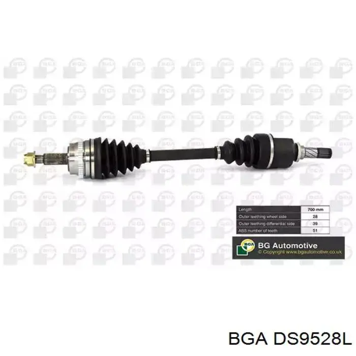Semieje delantero derecho BGA DS9528L precio, desde 107,02 EUR
