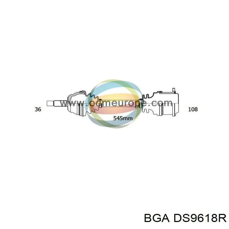 Árbol de transmisión delantero derecho BGA DS9618R precio, desde 70,12 USD