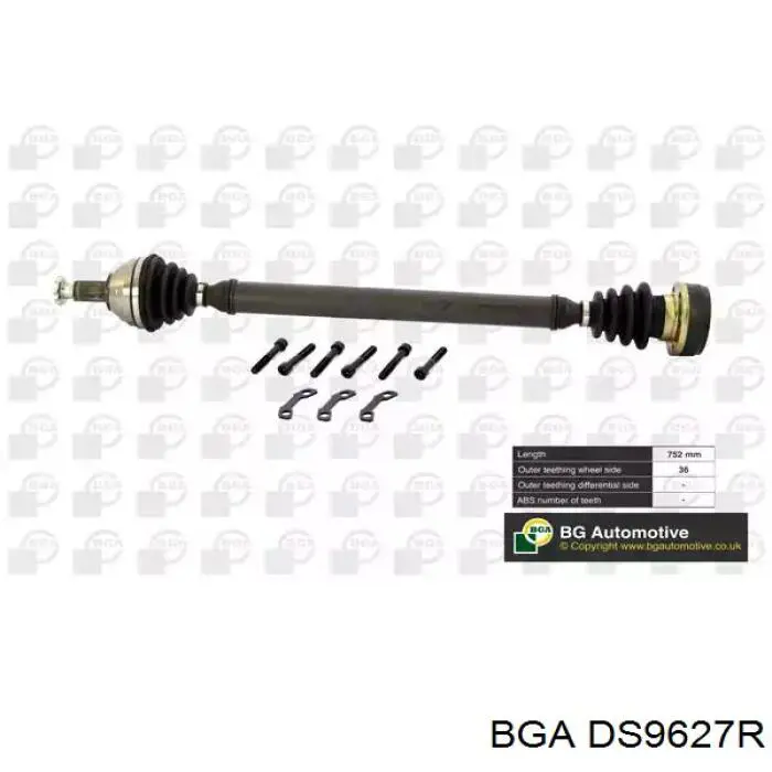 Semieje delantero derecho BGA DS9627R precio, desde 91,52 EUR