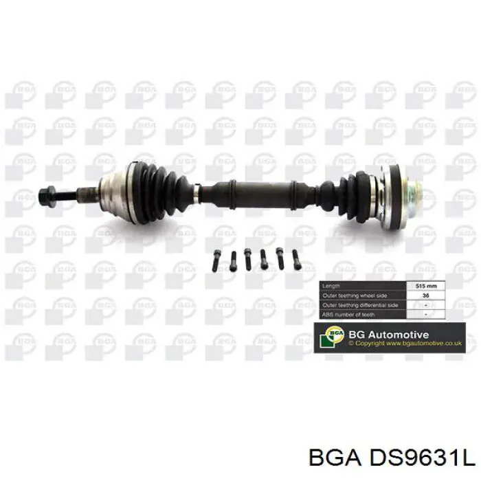 Semieje delantero izquierdo BGA DS9631L precio, desde 98,25 EUR