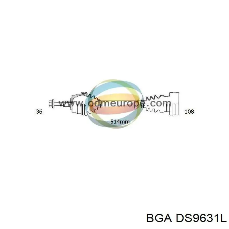 Comprar DS9631L BGA Semieje delantero izquierdo