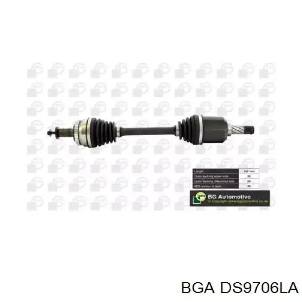 Semieje delantero izquierdo DS9706LA BGA