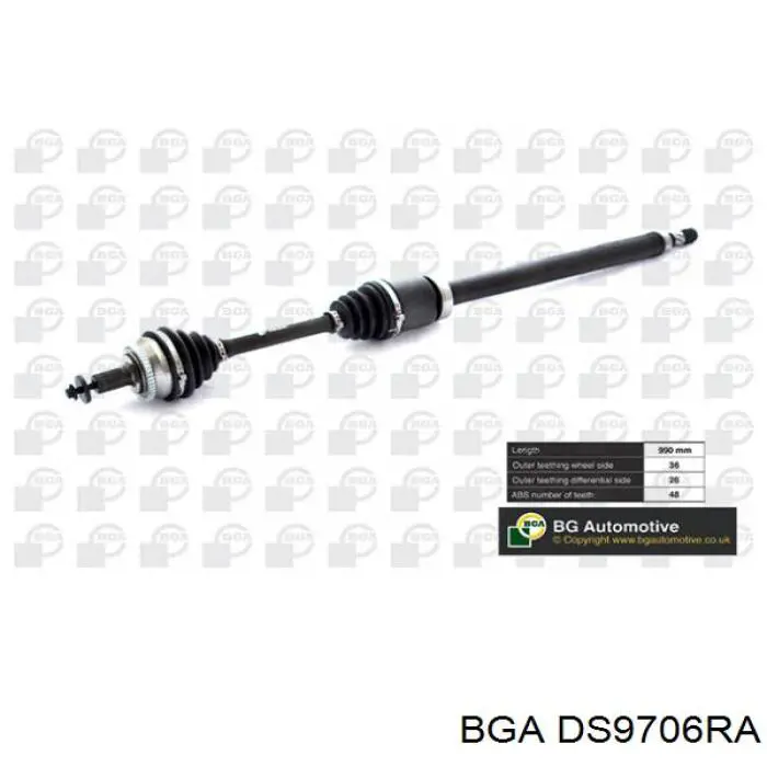 Semieje delantero derecho BGA DS9706RA precio, desde 119,61 EUR