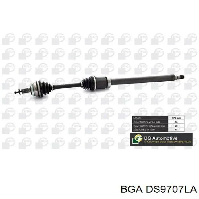 Semieje delantero izquierdo BGA DS9707LA precio, desde 108,57 EUR