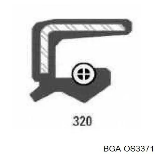 OS3371 BGA anillo retén, cigüeñal frontal