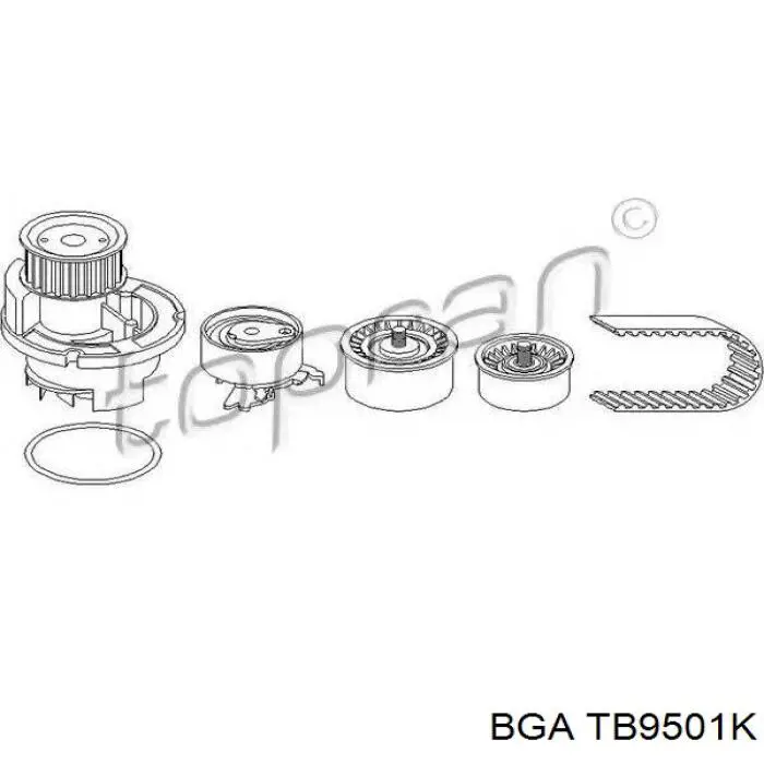 TB9501K BGA Kit correa de distribución