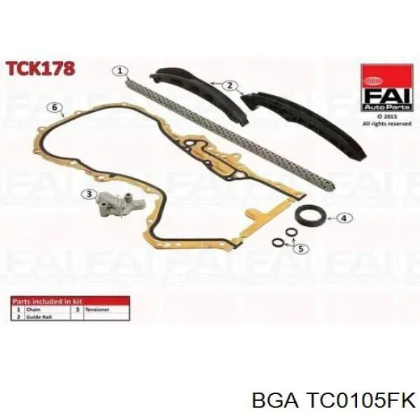 TC0105FK BGA kit de cadenas de distribución