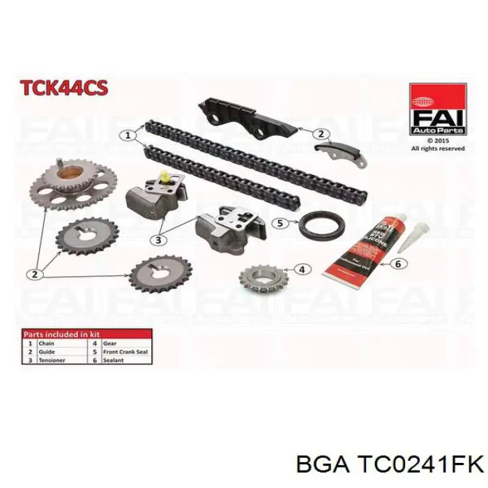 TC0241FK BGA kit de cadenas de distribución