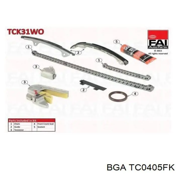 Kit de cadena de distribución BGA TC0405FK precio, desde 133,59 EUR