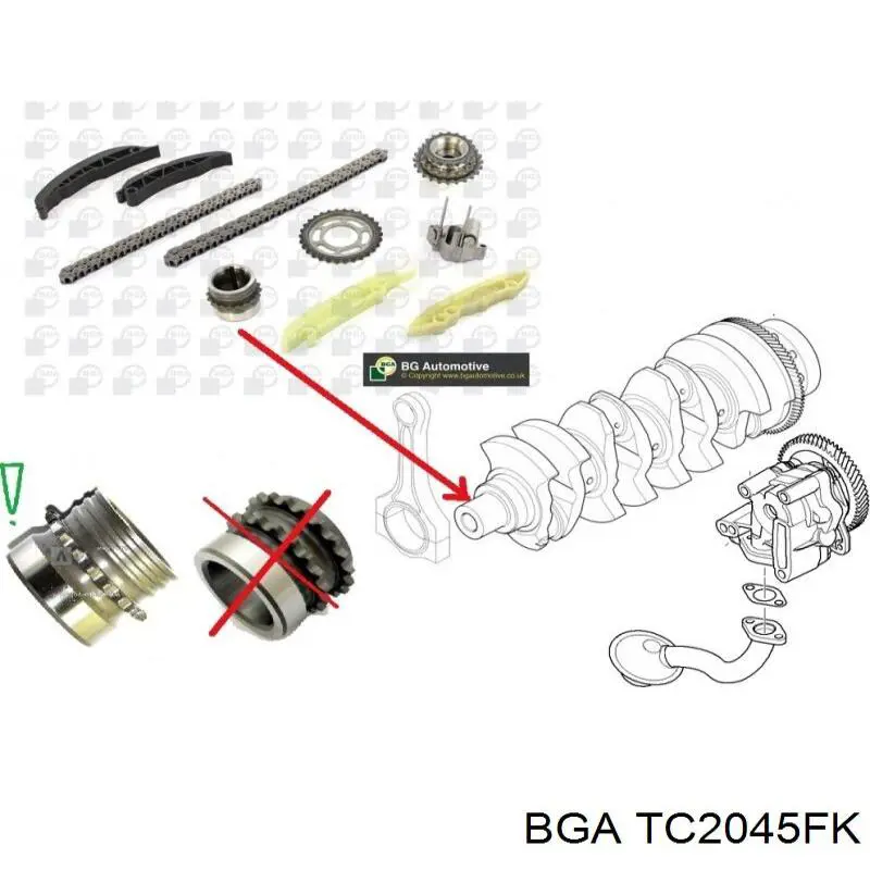 TC2045FK BGA kit de cadenas de distribución