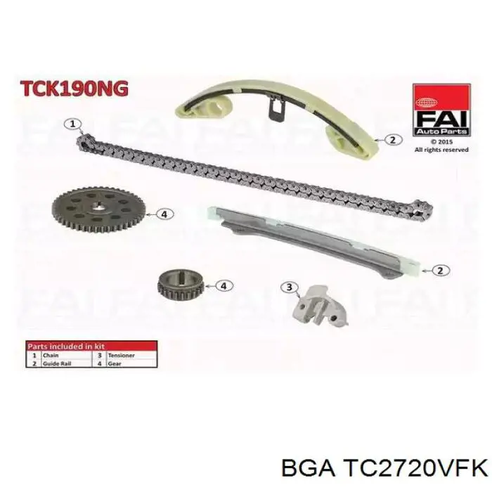 Kit de cadena de distribución BGA TC2720VFK precio, desde 210,56 EUR