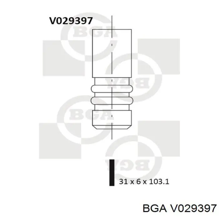 Válvula de admisión BGA V029397 precio, desde 4,47 EUR