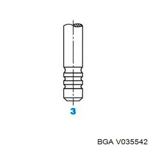 98MM6505B2A Ford válvula de escape