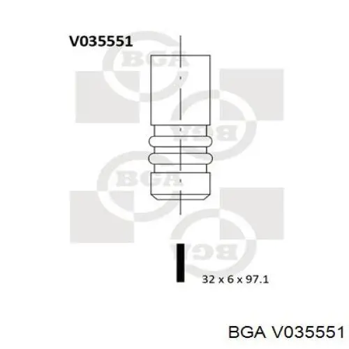 V035551 BGA válvula de admisión