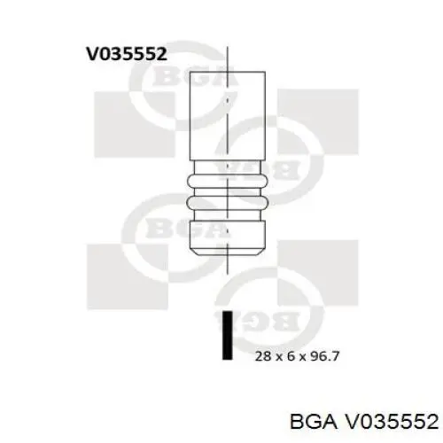 V035552 BGA válvula de escape