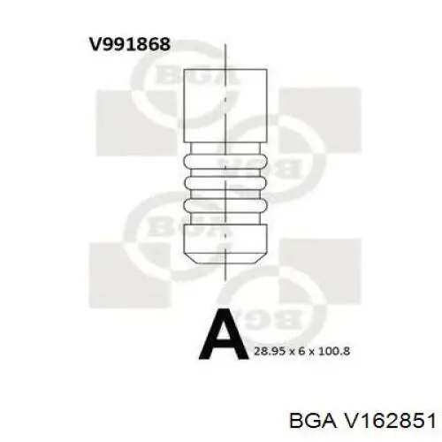 V162851 BGA válvula de escape