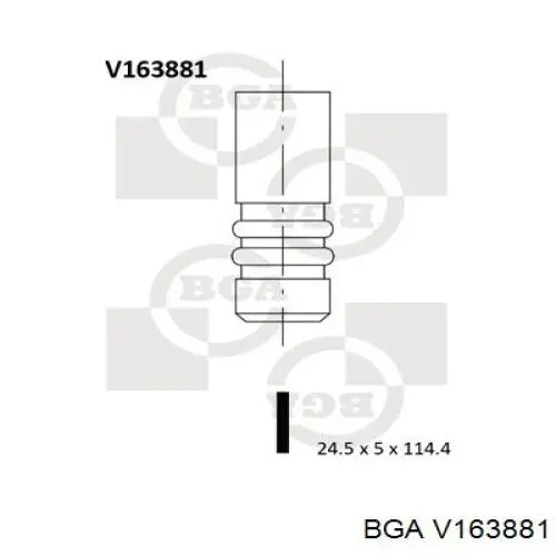 V163881 BGA válvula de escape