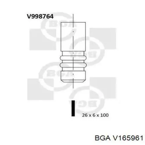 V165961 BGA válvula de escape