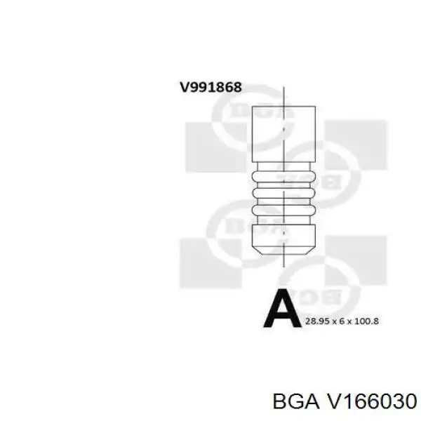 V166030 BGA válvula de admisión
