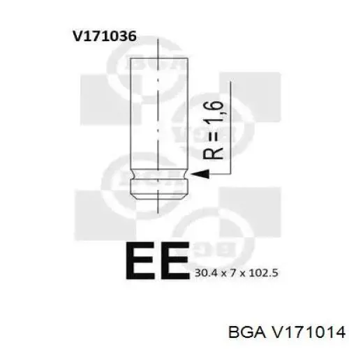 V171014 BGA válvula de escape