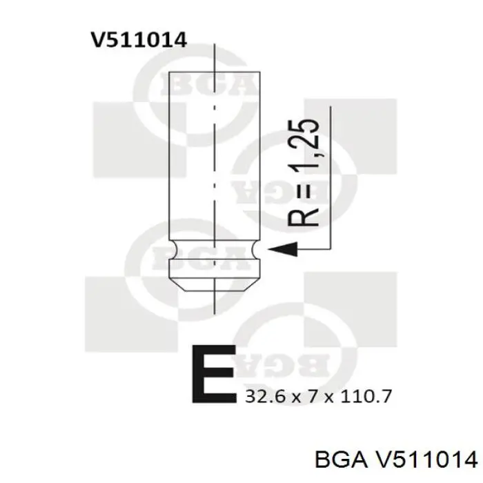 V511014 BGA válvula de escape