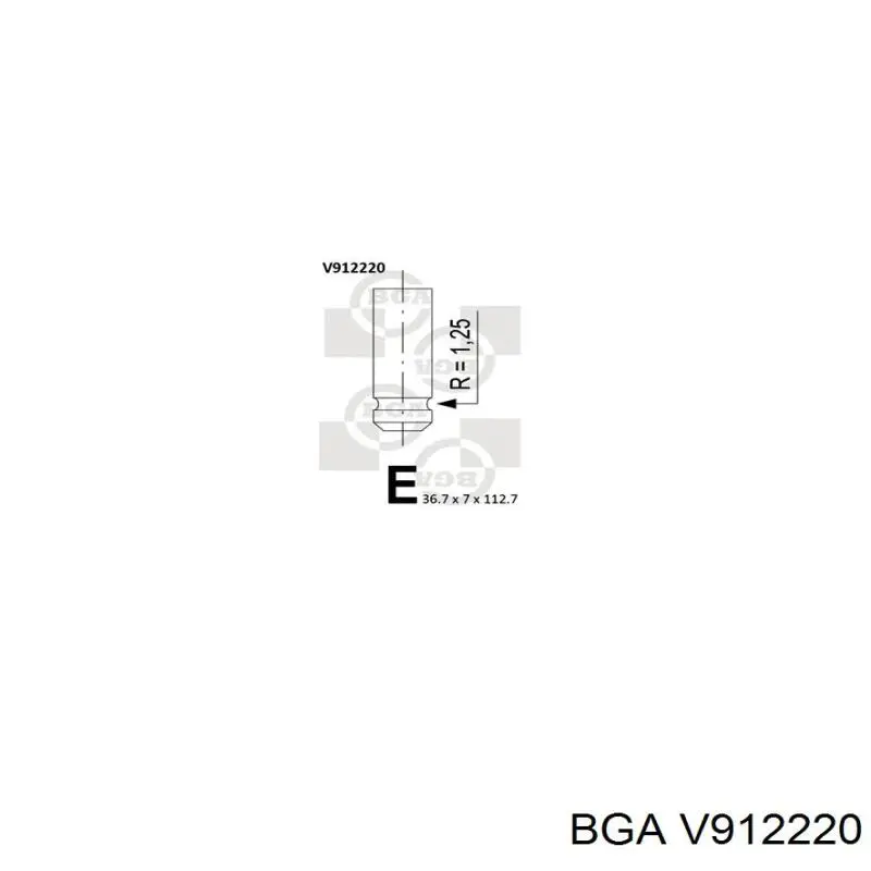 V912220 BGA válvula de admisión
