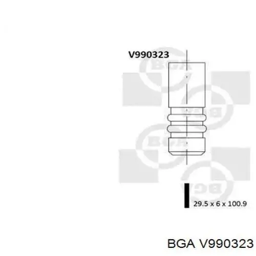 Válvula de admisión BGA V990323 precio, desde 7,66 EUR