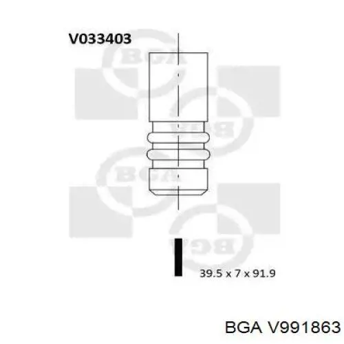 V991863 BGA válvula de admisión