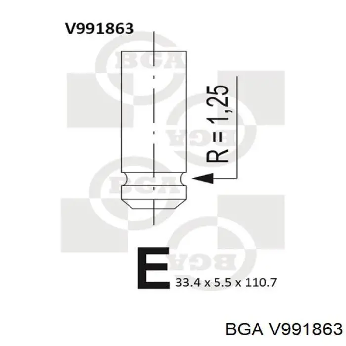 Válvulas de admisión 7701474287 Renault (RVI)