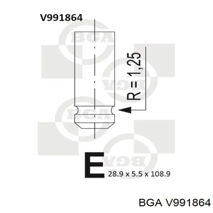 V991864 BGA válvula de escape