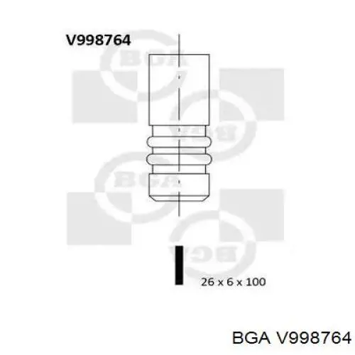 Comprar V998764 BGA Válvulas de admisión