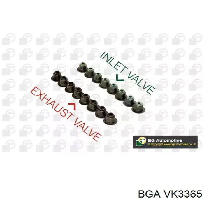 VK3365 BGA juego de anillos de junta, vástago de válvula de admisión