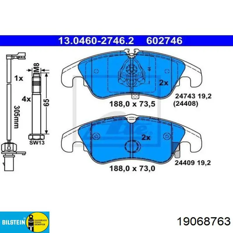 Comprar 19068763 Bilstein Amortiguador trasero