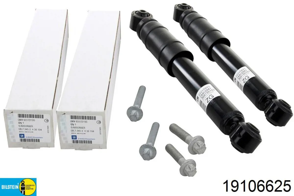 Amortiguador trasero 19106625 Bilstein