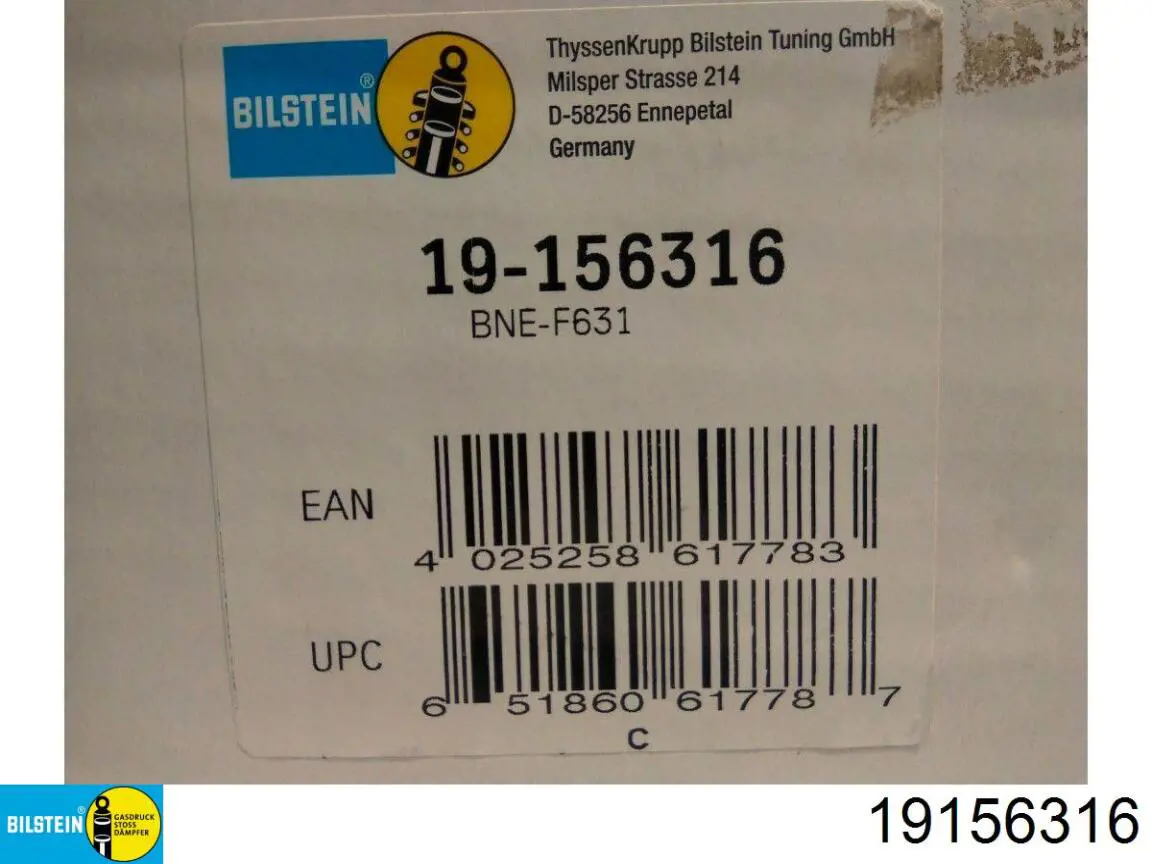 Comprar 19156316 Bilstein Amortiguador trasero