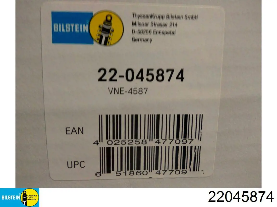 Amortiguador delantero izquierdo Bilstein 22045874 precio, desde 59,02 EUR