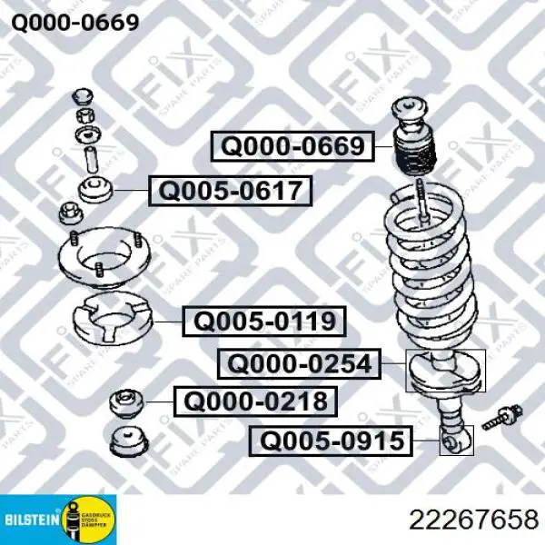 Amortiguador delantero izquierdo Raiso RS267658 precio, desde 104,32 EUR