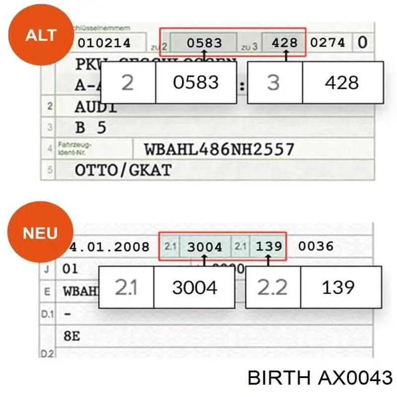 Barra de acoplamiento AX0043 Birth