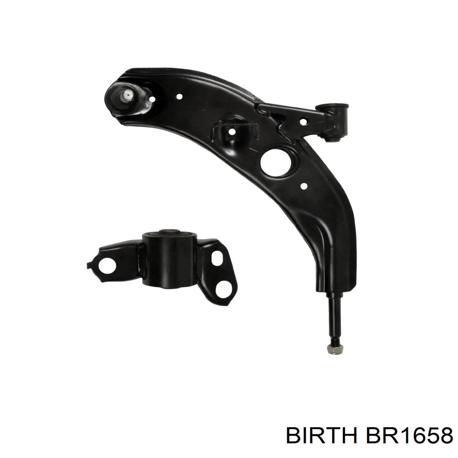 BR1658 Birth barra oscilante, suspensión de ruedas delantera, inferior izquierda