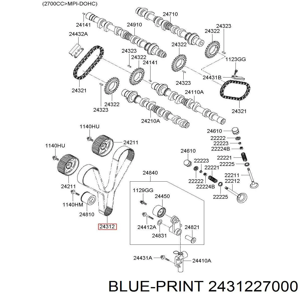 2431227000 Blue Print correa distribucion