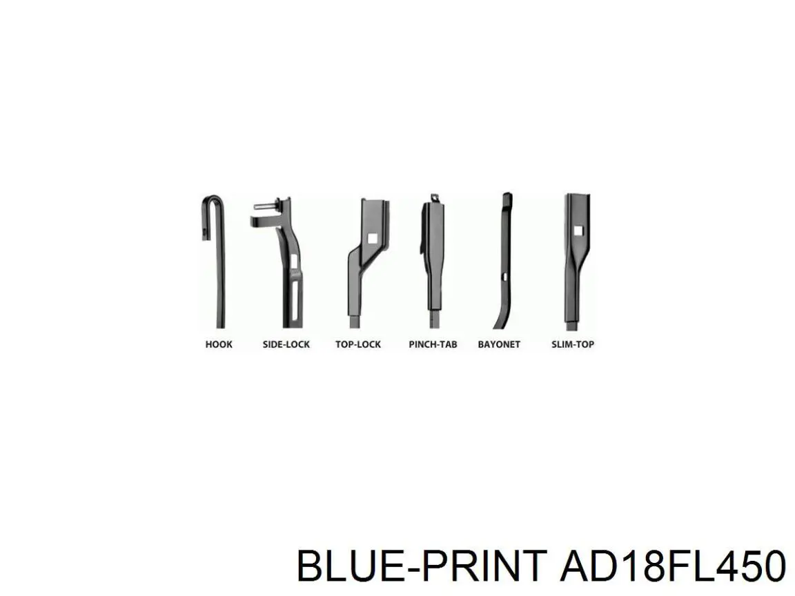 AD18FL450 Blue Print limpiaparabrisas de luna delantera copiloto