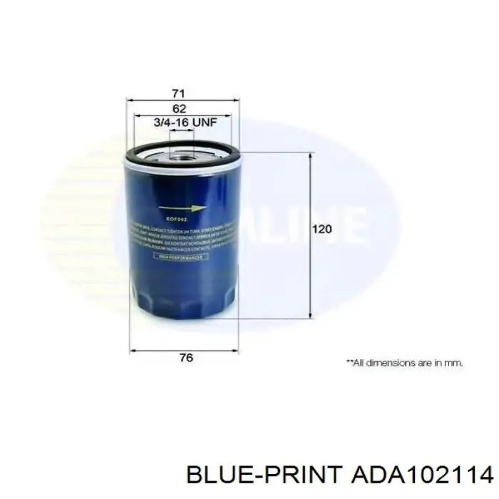 Filtro de aceite motor Chrysler 5003558AA