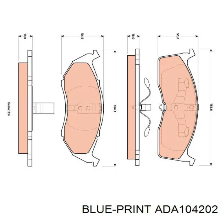 Pastillas de freno V1011682AC Chrysler