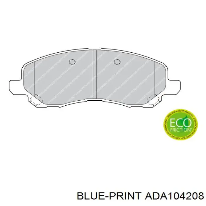 ADA104208 Blue Print pastillas de freno delanteras