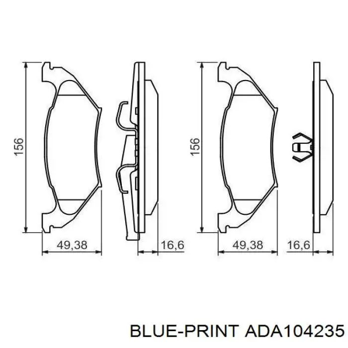 Pastillas de freno traseras 5014036AA Chrysler