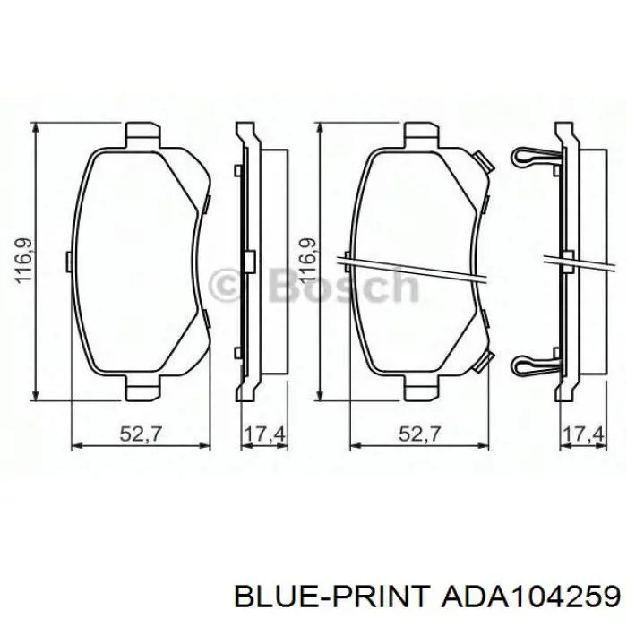 Pastillas de freno traseras 68192439AA Chrysler