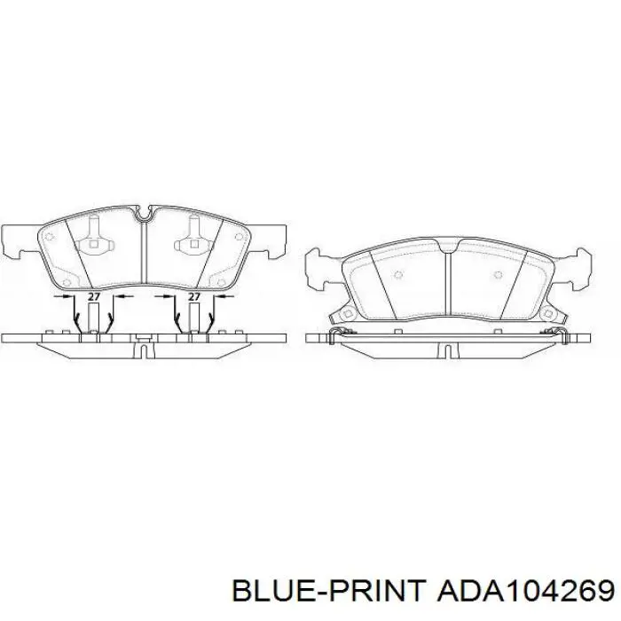 68052370AE Chrysler Pastillas delanteras