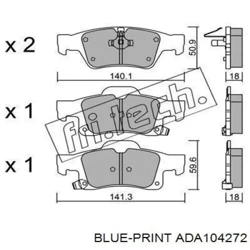 BPA144602 Open Parts pastillas de freno traseras