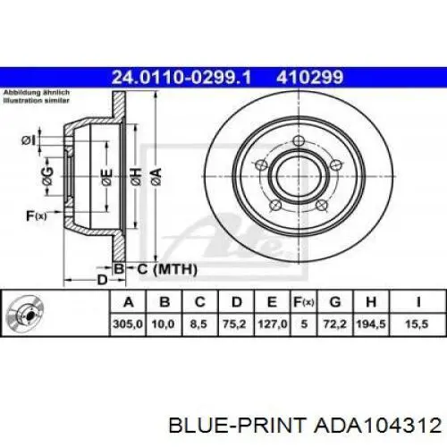 Disco de freno trasero Jeep Cherokee 2 XJ
