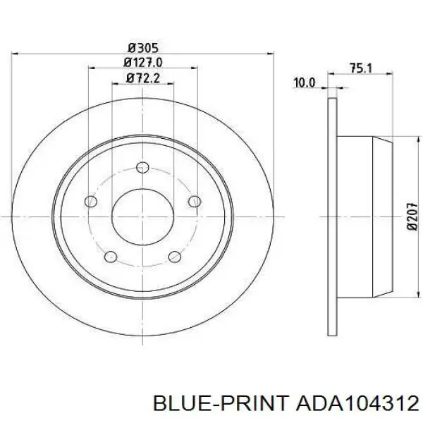 Disco de freno trasero Jeep Cherokee 2 XJ